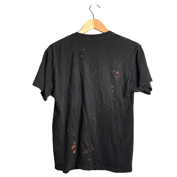 Gizmo graphic bleach distressed black T-shirt - Picture 4 of 5